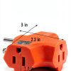 GFQHF 3 Outlet Adapter Heavy Duty Vinyl Safe T-Shaped-2