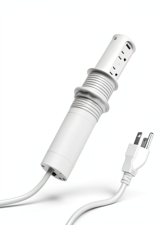 Jgstkcity Pop Up Outlet 15A Countertop Power Grommet White-4