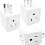 PaeorRorL Multi Plug Outlet Extender White 3 Pack Square-0