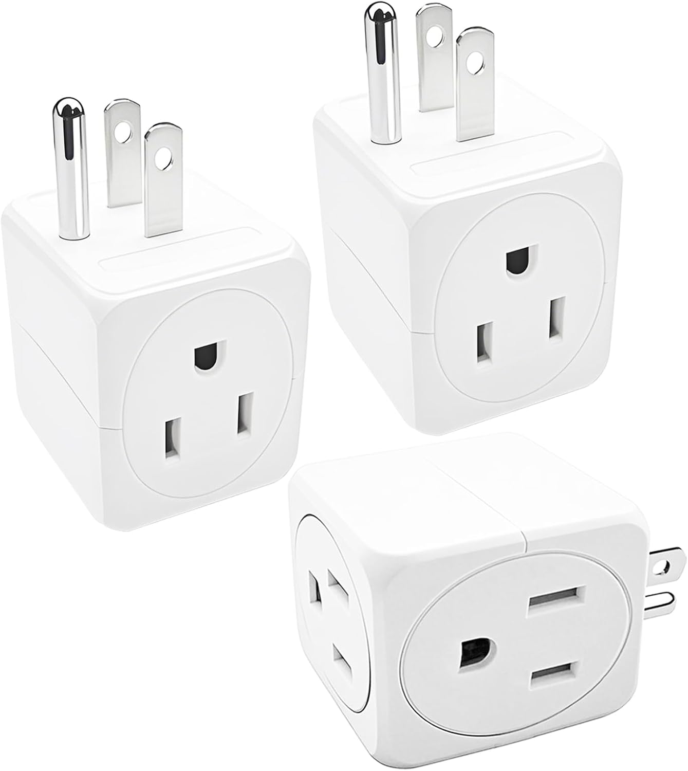 PaeorRorL Multi Plug Outlet Extender installed in a wall outlet