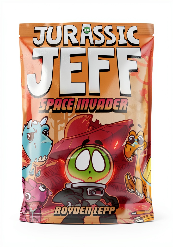'Jurassic Jeff graphic novel cover showing adventurous dinosaur characters'