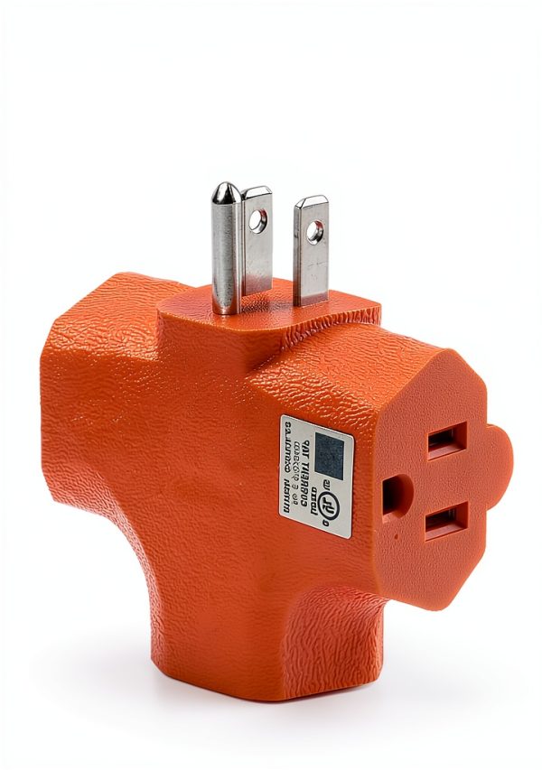 GFQHF 3 Outlet Adapter Heavy Duty Vinyl Safe Grounded-3