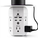 MIFASOPOWER Wall Outlet Extender 9 in 1 USB Charging Shelf-0