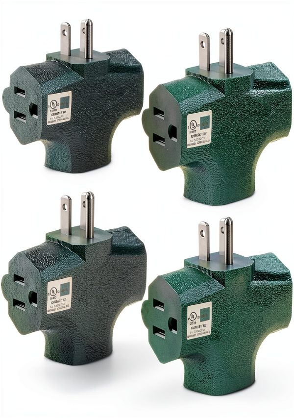 GFQHF 3 Outlet Splitter Heavy Duty UL Listed Power Tap-0