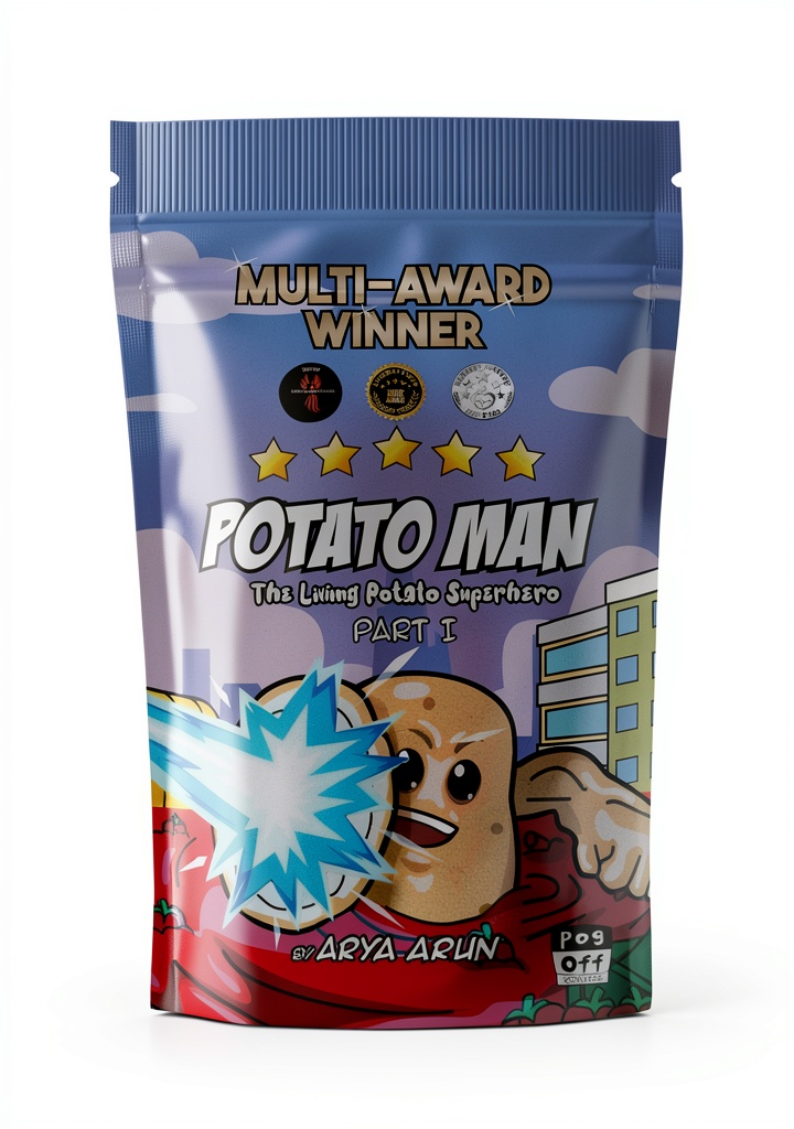 Potato Man comic book cover showing superhero character