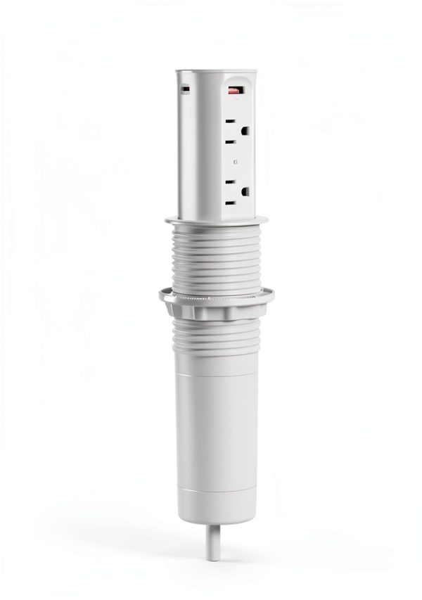 Jgstkcity Pop Up Outlet 15A Countertop Power Grommet White-7