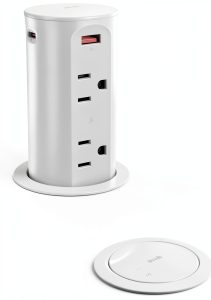 Jgstkcity Pop Up Outlet 15A Countertop Power Grommet White-0