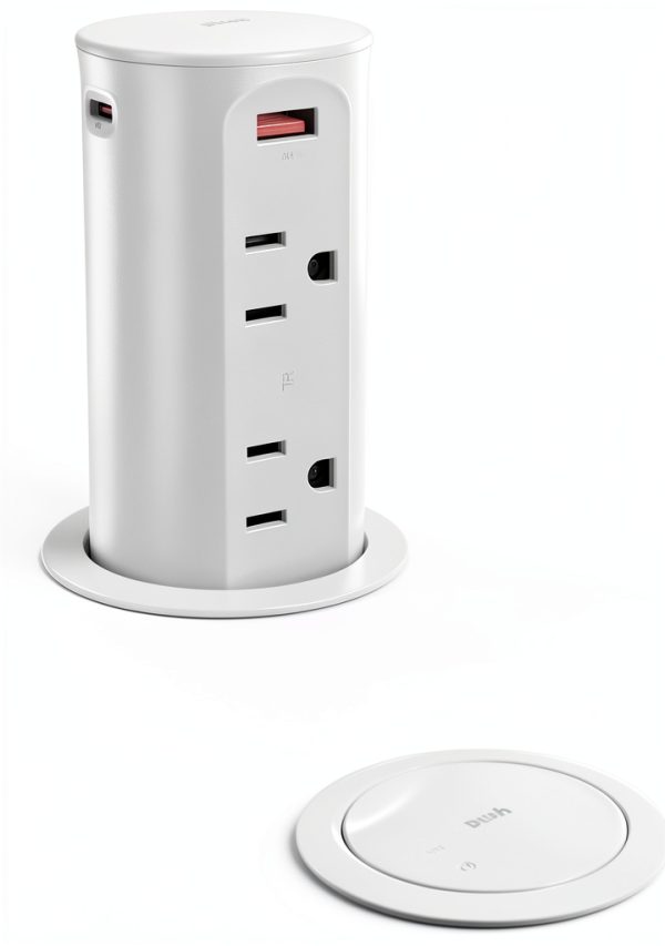 Jgstkcity Pop Up Outlet 15A Countertop Power Grommet White-0