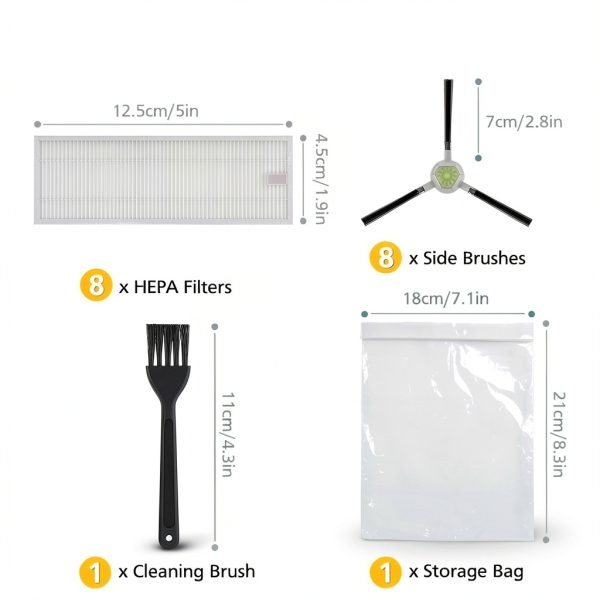 Lacvik Replacement Parts for OKP Lefant Robot Vacuum Filters-7