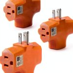 GFQHF 3 Outlet Adapter Heavy Duty Vinyl Safe T-Shaped-0