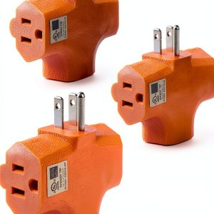 GFQHF 3 Outlet Adapter Heavy Duty Vinyl Safe T-Shaped-0