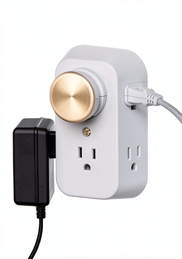 GE Wall Outlet Extender 6 Outlet Power Strip White-6