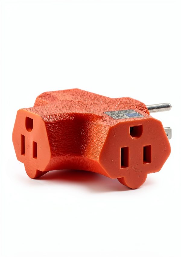 GFQHF 3 Outlet Adapter Heavy Duty Vinyl Safe Grounded-4