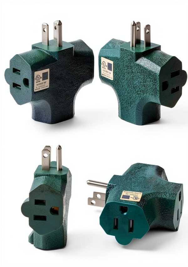 GFQHF 3 Outlet Splitter Heavy Duty Vinyl Safe Grounded-1