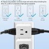 PaeorRorL Multi Plug Outlet Extender White 3 Pack Square-4