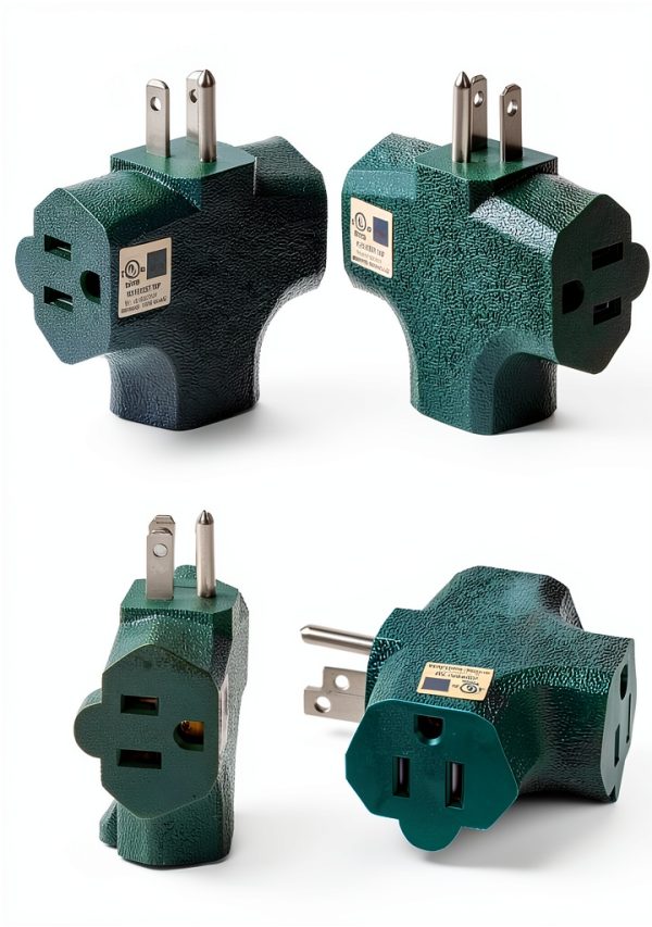 GFQHF 3 Outlet Splitter Heavy Duty UL Listed Power Tap-1