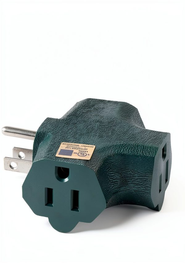 GFQHF 3 Outlet Splitter Heavy Duty Vinyl Safe Grounded-2