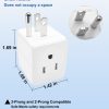 PaeorRorL Multi Plug Outlet Extender White 3 Pack Square-2