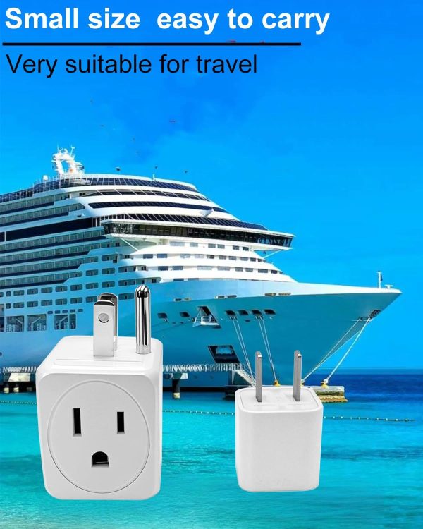 PaeorRorL Multi Plug Outlet Extender White 3 Pack Square-5
