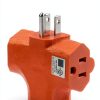 GFQHF 3 Outlet Adapter Heavy Duty Vinyl Safe T-Shaped-3
