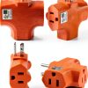 GFQHF 3 Outlet Adapter Heavy Duty Vinyl Safe T-Shaped-1