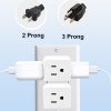 PaeorRorL Multi Plug Outlet Extender White 3 Pack Square-1