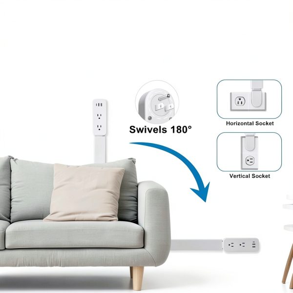 haodsso Outlet Extender Rotating 180 Degrees 5 Outlets-1