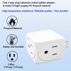 PaeorRorL Multi Plug Outlet Extender White 3 Pack Square-3