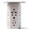 MIFASOPOWER Wall Outlet Extender 9 in 1 USB Charging Shelf-2