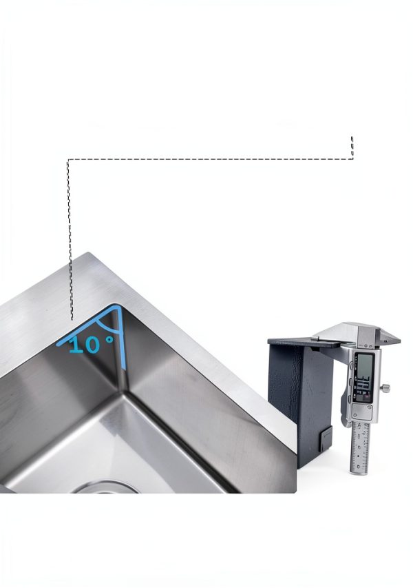 Brushed Nickel Kitchen Sink by VC CUCINE Stainless Steel-3