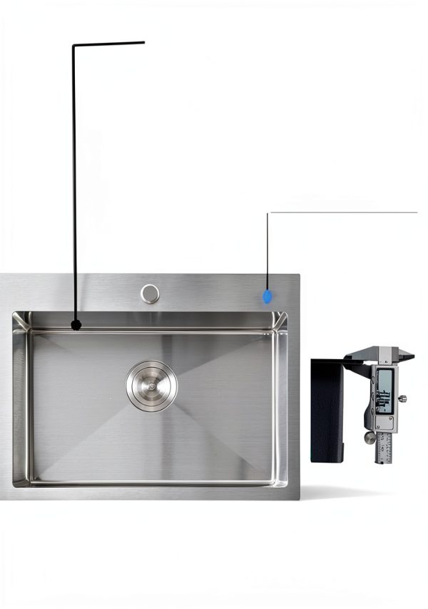 Brushed Nickel Kitchen Sink by VC CUCINE Stainless Steel-3