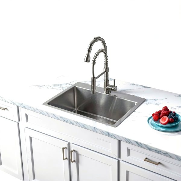 Brushed Nickel Kitchen Sink by VC CUCINE Stainless Steel-6