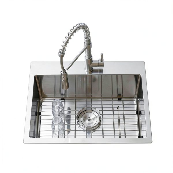 Brushed Nickel Kitchen Sink by VC CUCINE Stainless Steel-2