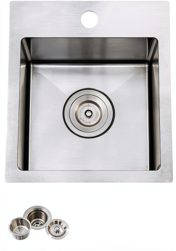 Brushed Nickel Kitchen Sink by VC CUCINE Stainless Steel-7