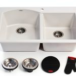 Kraus White Granite Kitchen Sink Double Bowl-0