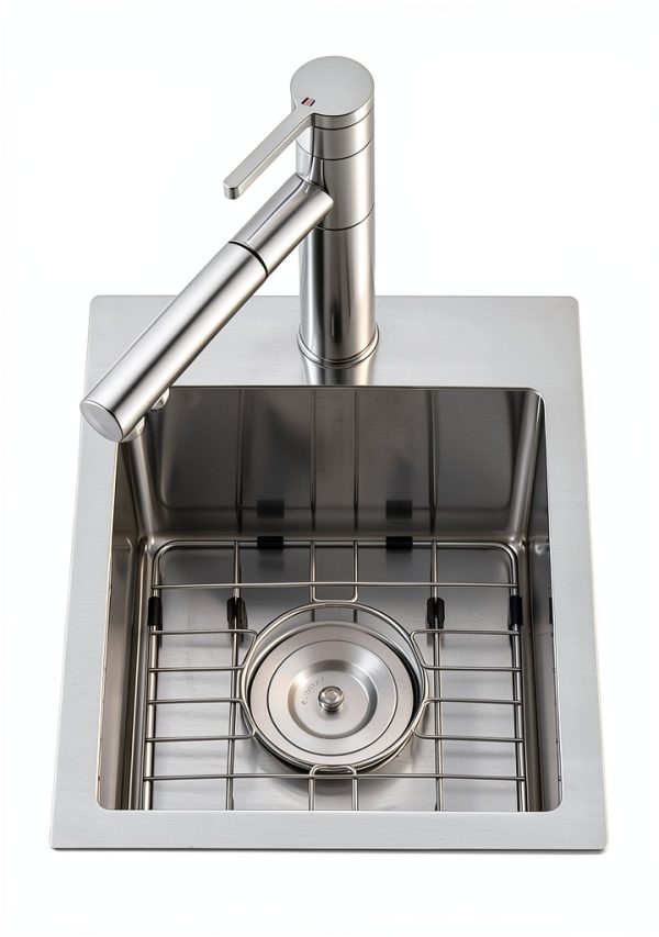 Brushed Nickel Kitchen Sink VC CUCINE 13x15-0