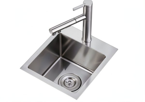 Brushed Nickel Kitchen Sink VC CUCINE 13x15-1