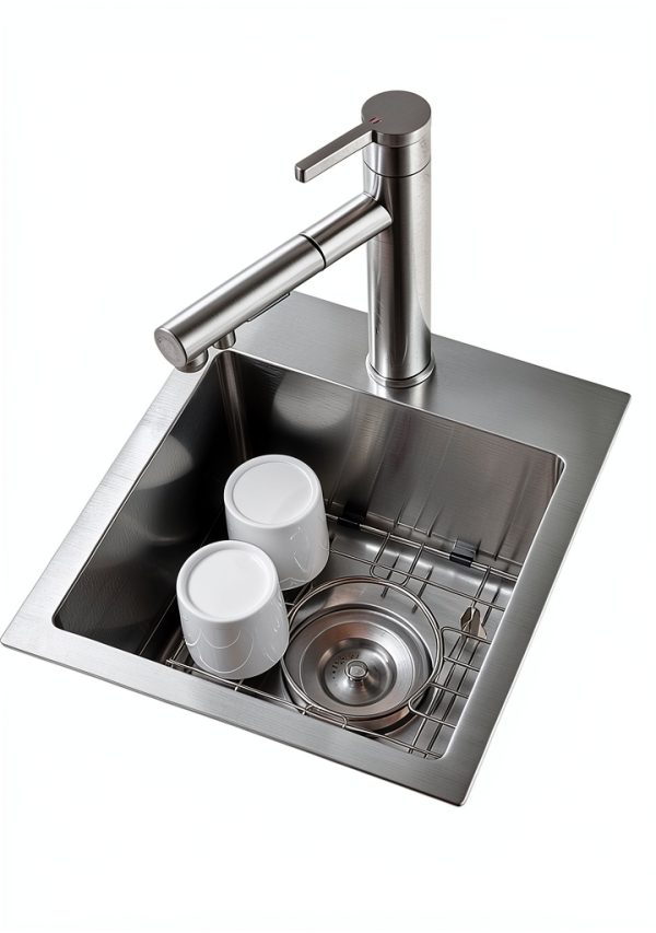 Brushed Nickel Kitchen Sink VC CUCINE 13x15-5