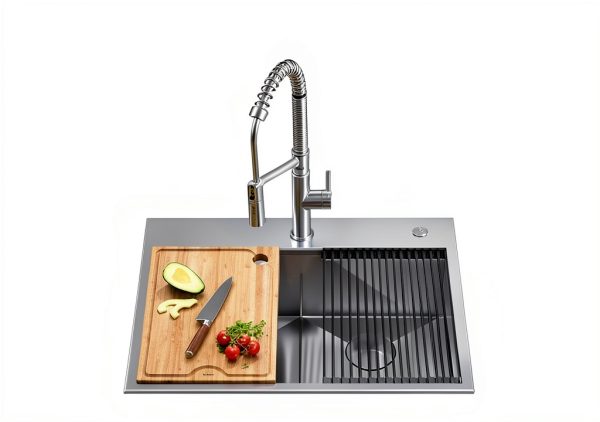 Kraus KWT302-30 Double Bowl Stainless Steel Kitchen Sink 30x22 Inch-2
