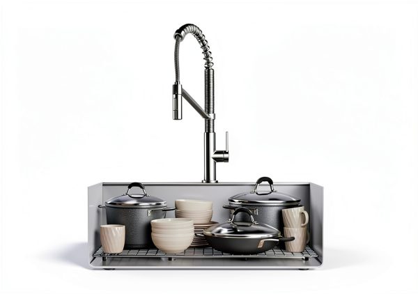 Kraus KWT310-30 30x22 Inch Bowl Stainless Steel Sink with Chef Kit-3