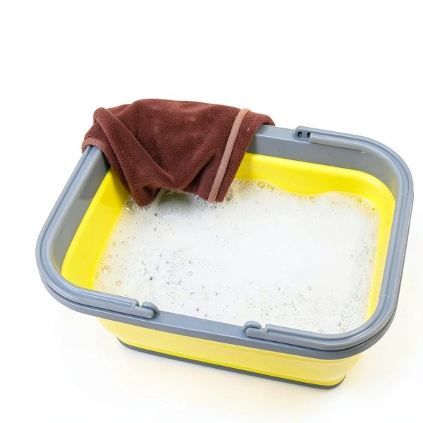 Tiawudi Collapsible Sink 8.5L Orange Yellow Portable Kitchen Basin-3