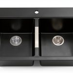 Kraus Kitchen Sink 33 Inch Black Onyx Double Bowl Granite Composite-0