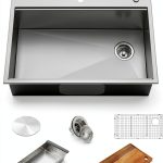 Kraus Kore Drop-In Kitchen Sink 33 x 22 Inch Steel Satin Finish-0