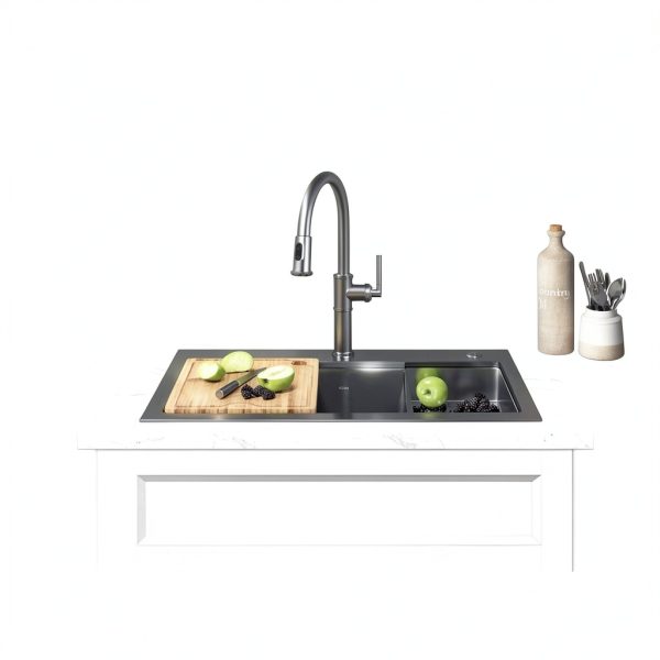 Kraus KWT310-30 30x22 Inch Bowl Stainless Steel Sink with Chef Kit-14