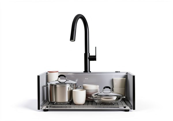 Kraus Drop-In Kitchen Sink 25 x 22 Inch Stainless Steel Workstation-3